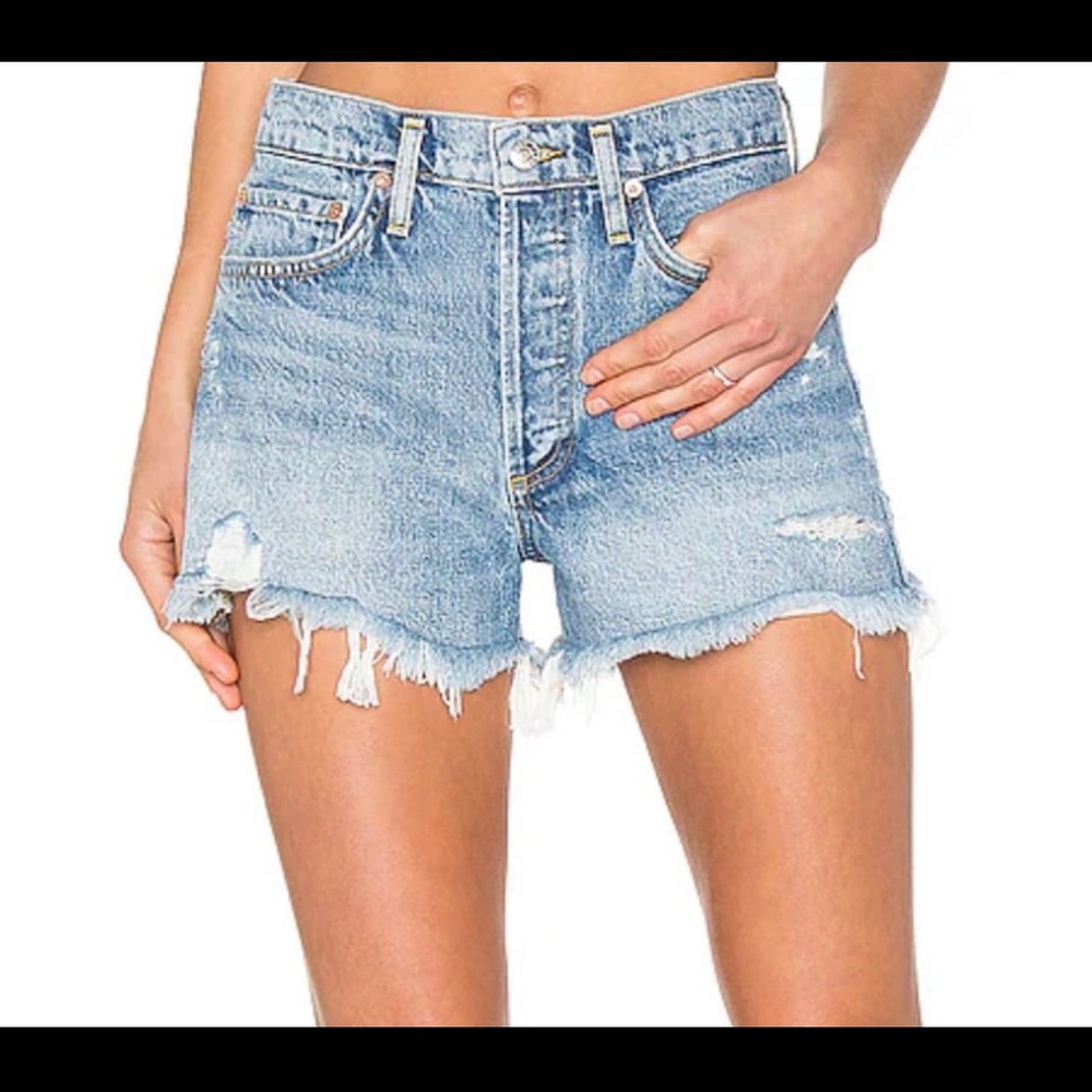 Agolde Parker Vintage Cut Off Denim Shorts